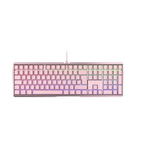 Cherry Clavier de jeu, USB, RVB, MX BLUE, rose, FR