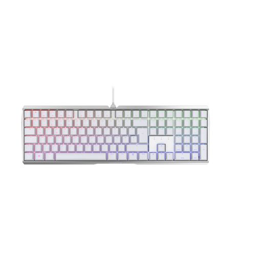 Cherry Clavier de jeu, USB, RVB, MX RED, blanc, FR