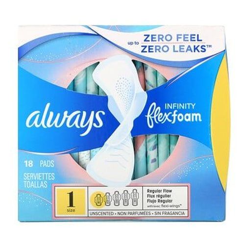 Always Infinity Flex Avec Ailettes, Normal, 18 Serviettes 