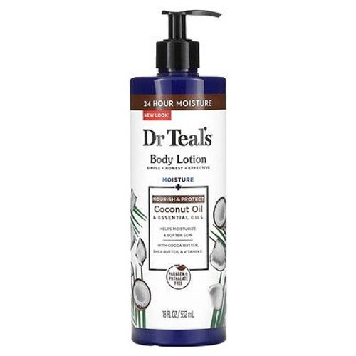 Dr. Teals Lotion Pour Le Corps, Nourrir Et Protéger, Huile De Noix De Coco Et Huiles Essentielles, 532 Ml 
