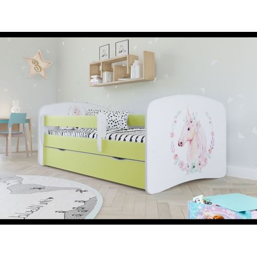 Lit Babydreams 2 Vert Cheval Tiroir Et Matelas Inclus 140/70