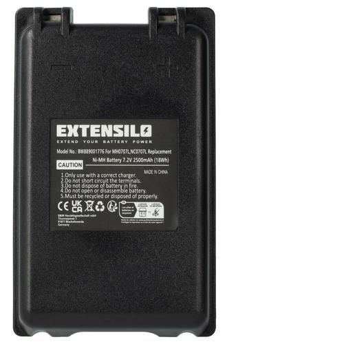 EXTENSILO Batterie compatible avec Autec FUA10, UTX97 transmitter, CB71.F opérateur télécommande industrielle (2500mAh, 7,2V, NiMH)