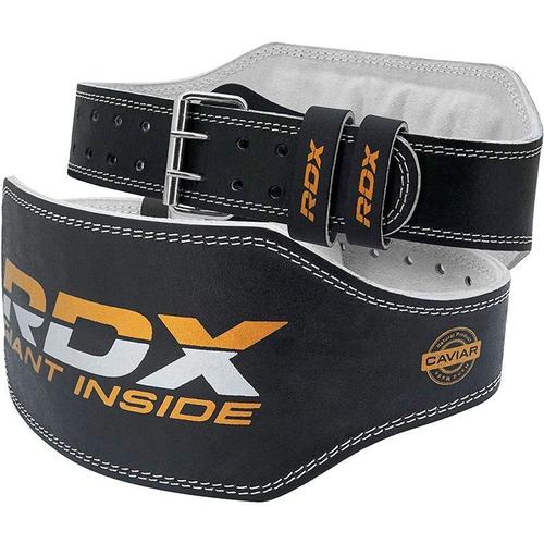 Rdx 6 Pouce Ceinture De Musculation En Cuir Doré/Noir/Blanc 2xl - Rdx - Wbs-6rb-2xl