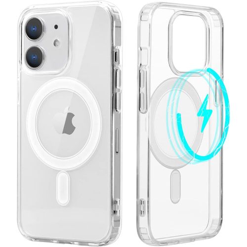 Coque Pour Iphone 12 Compatible Magsafe Transparent