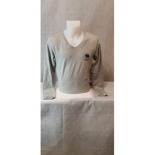 T-Shirt Gris Manches Longues Homme Frank Ferry Taille M