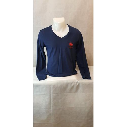 T-Shirt Bleu Manches Longues Homme Frank Ferry Taille M