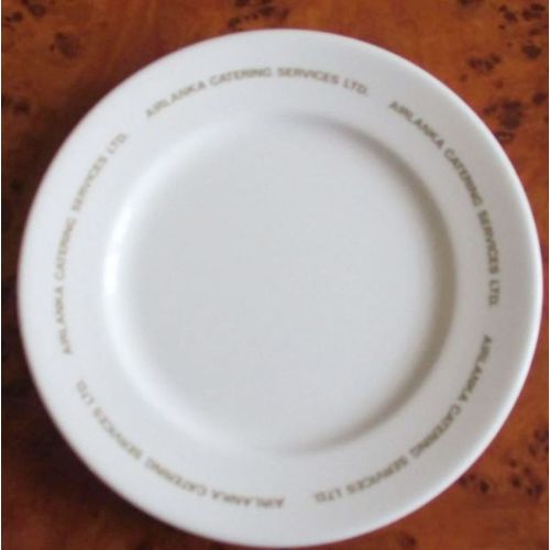 Assiette En Mélamine De Air Lanka- Diamètre 18cm- Marquée Airlanka Catering Services Ltd Sur Le Pourtour- Va Au Micro-Ondes- Alcs Superware- Rapportée En 1997 De L'aéroport De Colombo