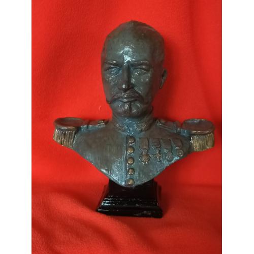 Buste Du Capitaine Danjou Patine Vieux Bronze