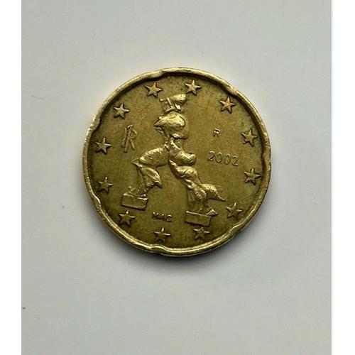 Italie Pièce 20 Cent Euro 2002 - Rare Bani De 20 Centime Parfait État