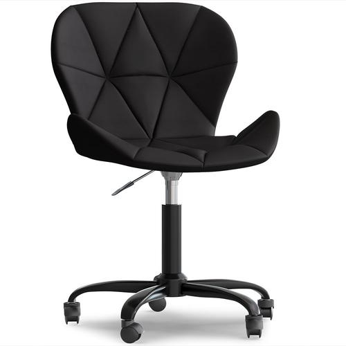 Chaise De Bureau Rembourrée En Simili-Cuir - Structure Noire Winka Noir