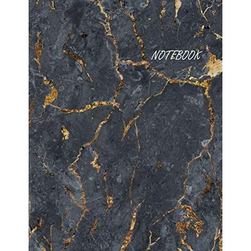 Notebook: Elegant Black Marble - Marble Journal | 120 College-Ruled Pages | 8.5 X 11 - A4 Size (Marble Collection - Journal, Notebook, Diary, Composition Book)