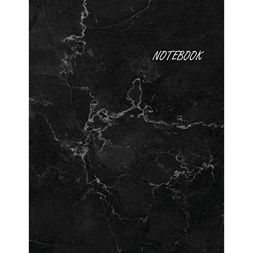 Notebook: Elegant Black Marble - Marble Journal | 120 College-Ruled Pages | 8.5 X 11 - A4 Size (Marble Collection - Journal, Notebook, Diary, Composition Book)