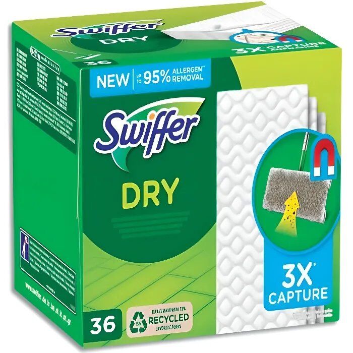 Recharges Lingettes Sèches Pour Balai Attrape-Poussière SWIFFER le ...