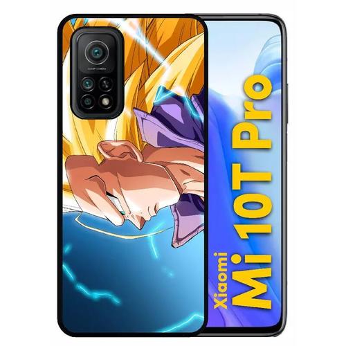 Coque Pour Xiaomi Mi 10t Pro 5g - Dragon Ball Gt Trunks Super Saiyan 3 - Silicone - Noir