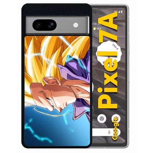 Coque Pour Pixel 7a - Dragon Ball Gt Trunks Super Saiyan 3 - Silicone - Noir