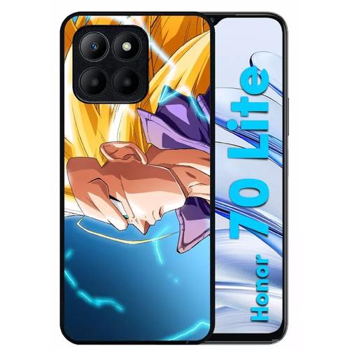 Coque Pour Honor 70 Lite - Dragon Ball Gt Trunks Super Saiyan 3 - Silicone - Noir