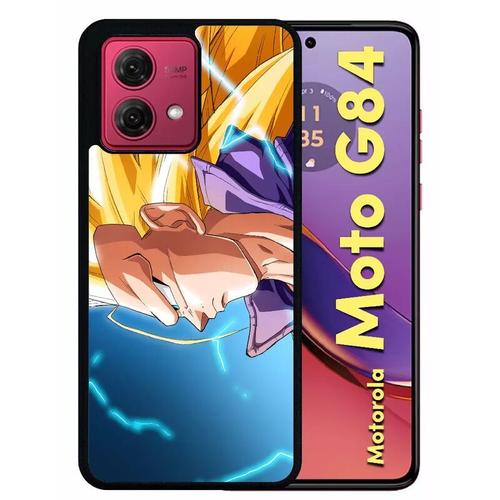 Coque Pour Motorola Moto G84 - Dragon Ball Gt Trunks Super Saiyan 3 - Silicone - Noir