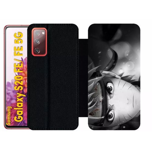 Etui À Rabat Pour Galaxy S20 Fe 5g - Naruto Black And White - Simili-Cuir - Noir