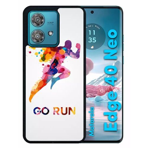 Coque Pour Motorola Edge 40 Neo - Go Running Motivation - Silicone - Noir