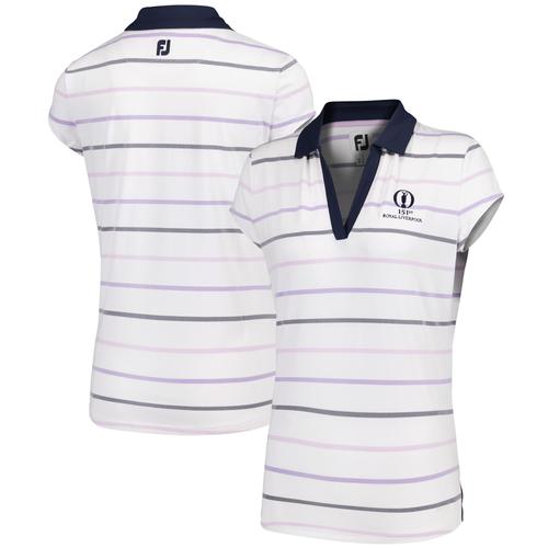 Polo Rayé The Open 151st Royal Liverpool Footjoy - Blanc - Femme