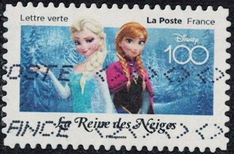 France 2023 Oblitéré Used Disney 100 Ans D'histoires À Partager La Reine Des Neiges Su