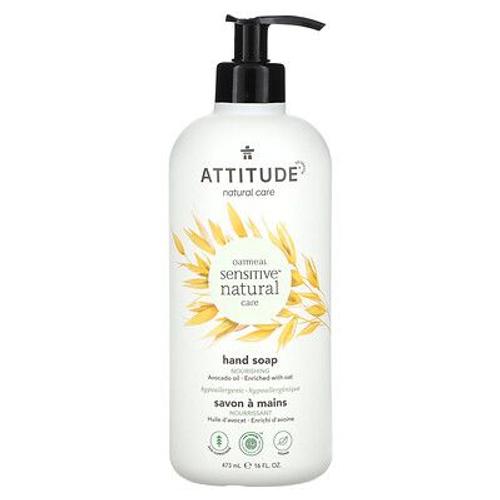 Attitude Soin Naturel Pour Les Cheveux Sensibles À L'avoine, Savon Pour Les Mains, Huile D'avocat, 473 Ml 