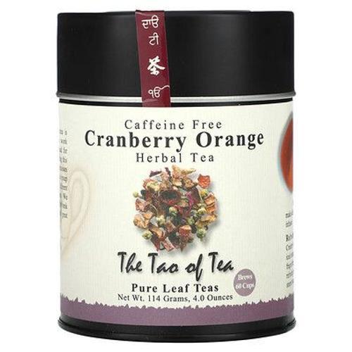 The Tao Of Tea Tisane À La Canneberge Et À L'orange, Sans Caféine, 114 G