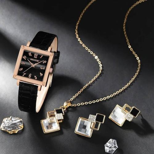 Montre Femme + Collier + Boucle D'oreille Saint Valentin