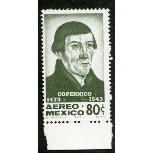 Timbre Non Oblitéré Aereo Mexico, Copernico 1473-1543, 1973, 80 C
