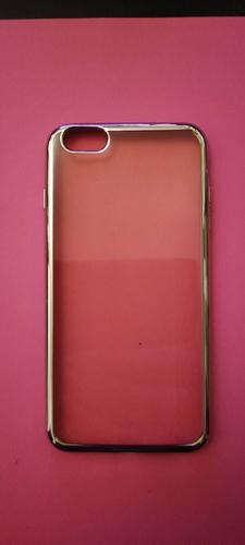 Coque Arrière En Silicone Transparente Avec Bord Doré Iphone 7/8