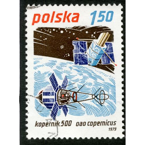 Timbre Oblitéré Polska, Kopernik 500, Oao Copernicus 1979, 1.50