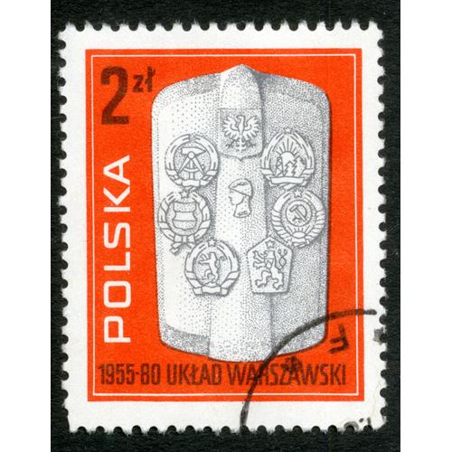 Timbre Oblitéré Polska, 1955-80 Uklad Warszawski, 2 Zl