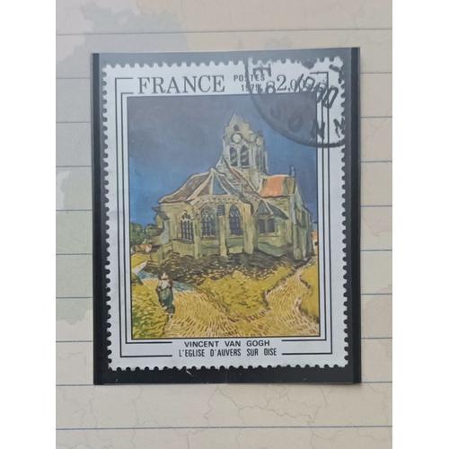 L19 -- Timbre Oblitéré France N ° 2054 -- Année 1979 -- " Série Artistique : Vincent Van Gogh ; L'église D'auvers Sur Oise ".