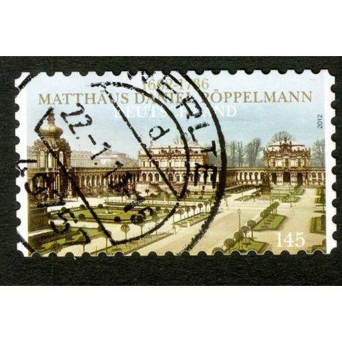 Timbre Oblitéré Deutschland, Matthäus Daniel Pöppelmann 1662-1736, 2012, 145