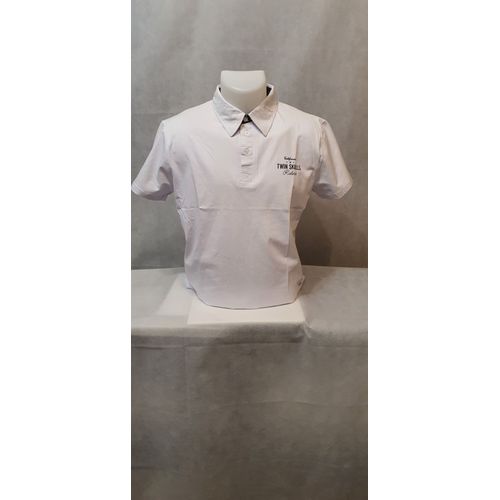 Polo Blanc Manches Courtes Homme Taille Xxxl