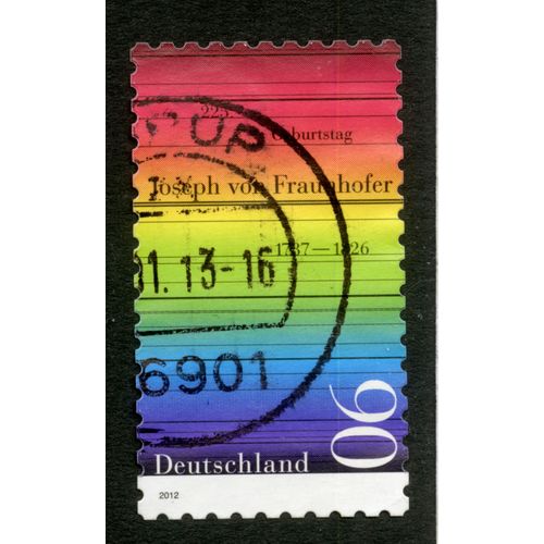 Timbre Oblitéré Deutschland, Joseph Von Fraunhofer 1787-1826, 2012, 90