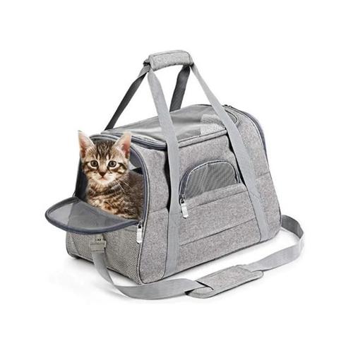 Sac De Transport Pour Chat Et Chien - 43x25x28cm - Gris