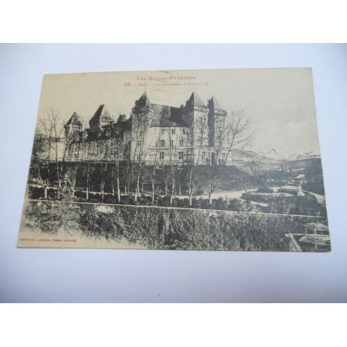 Dep 64 Pyrenees Atlantiques Carte Ancienne En N/Bl Pau Le Chateau D'henri Iv (Lettre En Rouge) Edit Labouche//Tbe