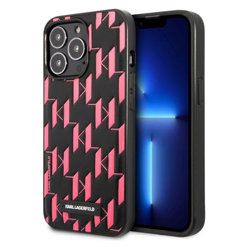 Karl Lagerfeld Coque Arrière Rigide Monogram Plaque Iphone 13 Pro Rose