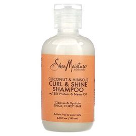 Sheamoisture Shampooing Boucles Et Brillance, Cheveux Épais Et Bouclés, Noix De Coco Et Hibiscus, 95 Ml 