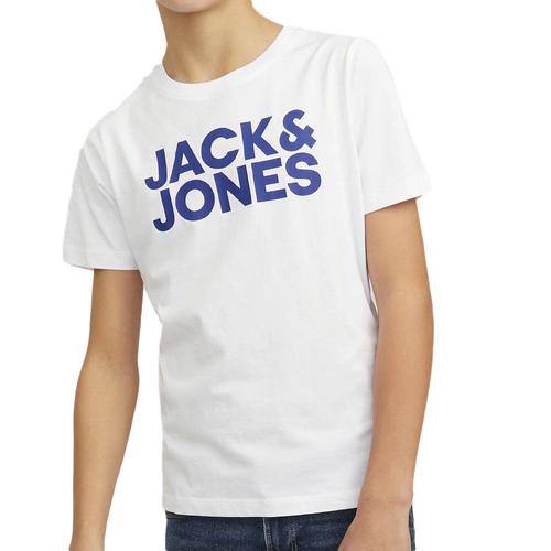 T-Shirt Blanc/Bleu Garçon Jack & Jones Corp