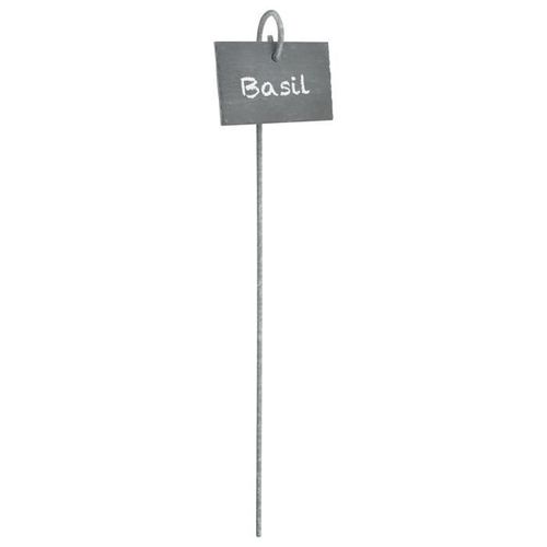 Etiquette Ardoise Avec Support - L 3,4 X L 8,1 X H 36 Cm - Jardin