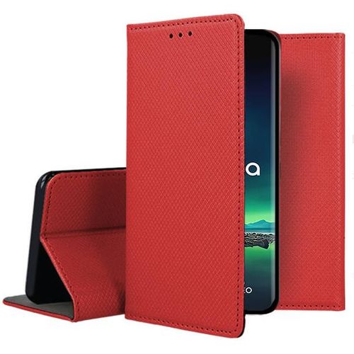 Housse Pour Motorola Edge 40 Neo - Etui Coque Pochette Portefeuille + Verre Trempe - Rouge Magnet