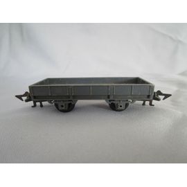 Aq522 Jouef Ho 1/87 Wagon Plat Gris Tp Attelage A Croc-Jouef