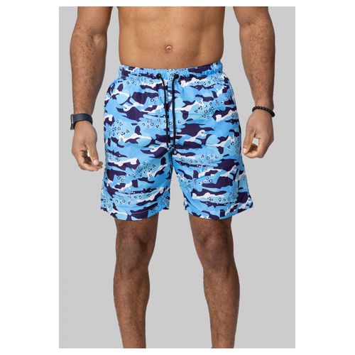 Short De Bain Bleu Homme