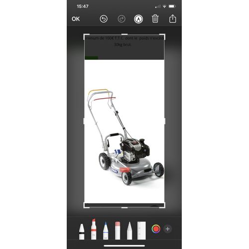 À vendre , TONDEUSE MULCHING DE MARQUE GRIN THERMIQUE AUTOTRACTÉE