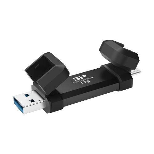 SILICON POWER DS72 - SSD - 1 To - externe (portable) - M.2 2280 - USB 3.2 Gen 2 (USB-C connecteur) - noir