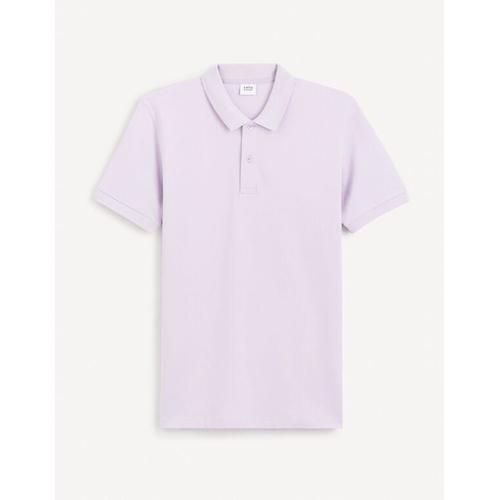 Polo Piqué En Coton - Lilas