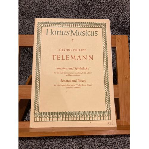 Telemann Sonaten Und Spielstücke Partition Instrument Mélodique Et Basse Continue Hortus Musicus N°7