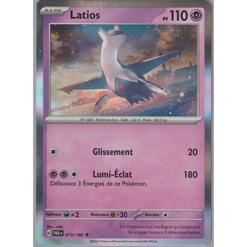 Carte Pokémon - Latios - 073/182 - Holo-Rare - Ev4 Faille Paradoxe -